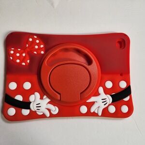 Cute Case for iPad Mini 4 Mini 5 Silicone Minnie Disney Red Carrying Handle gift
